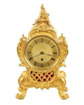 GANTHONY, CHEAPSIDE. AN ENGLISH REGENCY ORMOLU FUSEE MANTEL CLOCK