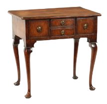 A QUEEN ANNE FIGURED WALNUT LOWBOY