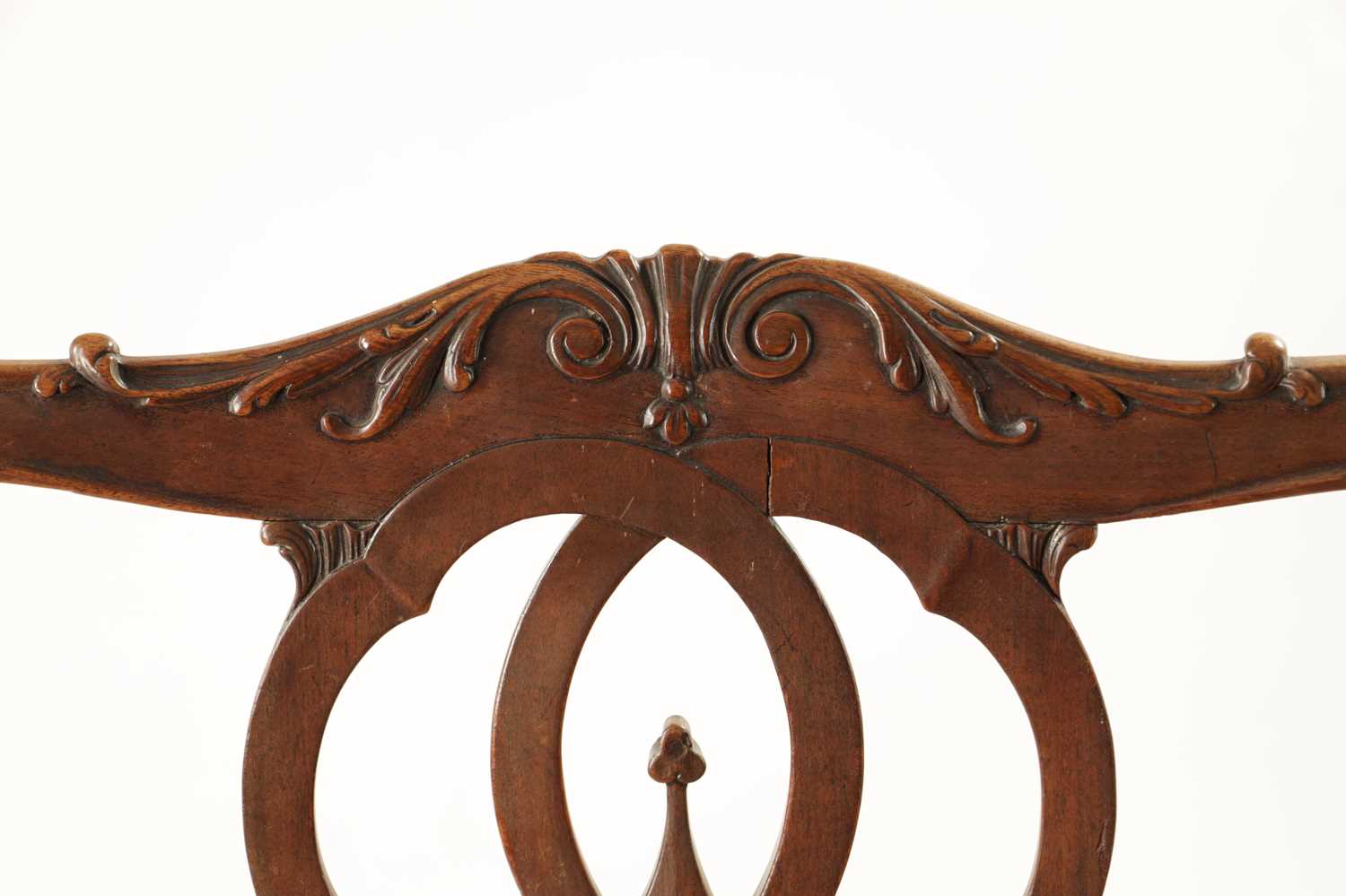 AN 18TH CENTURY CARVED MAHOGANY CHIPPENDALE STYLE OPEN ARMCHAIR - Image 6 of 10