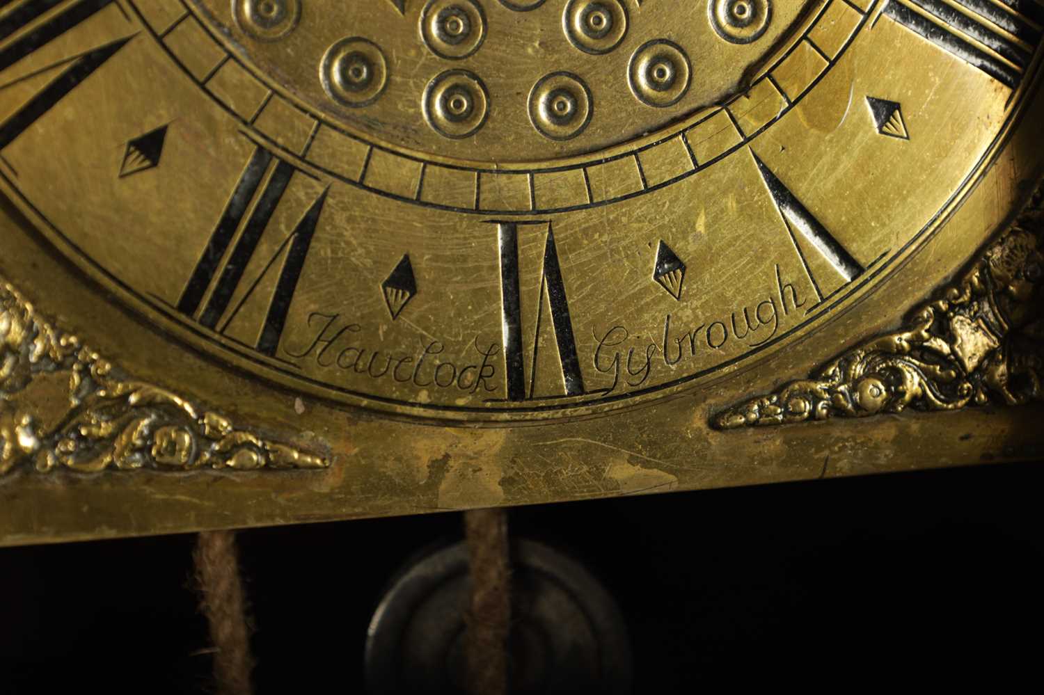 HAVELOCK, GISBROUGH. AN EARLY 18TH CENTURY OAK 30-HOUR LONGCASE CLOCK - Image 3 of 5