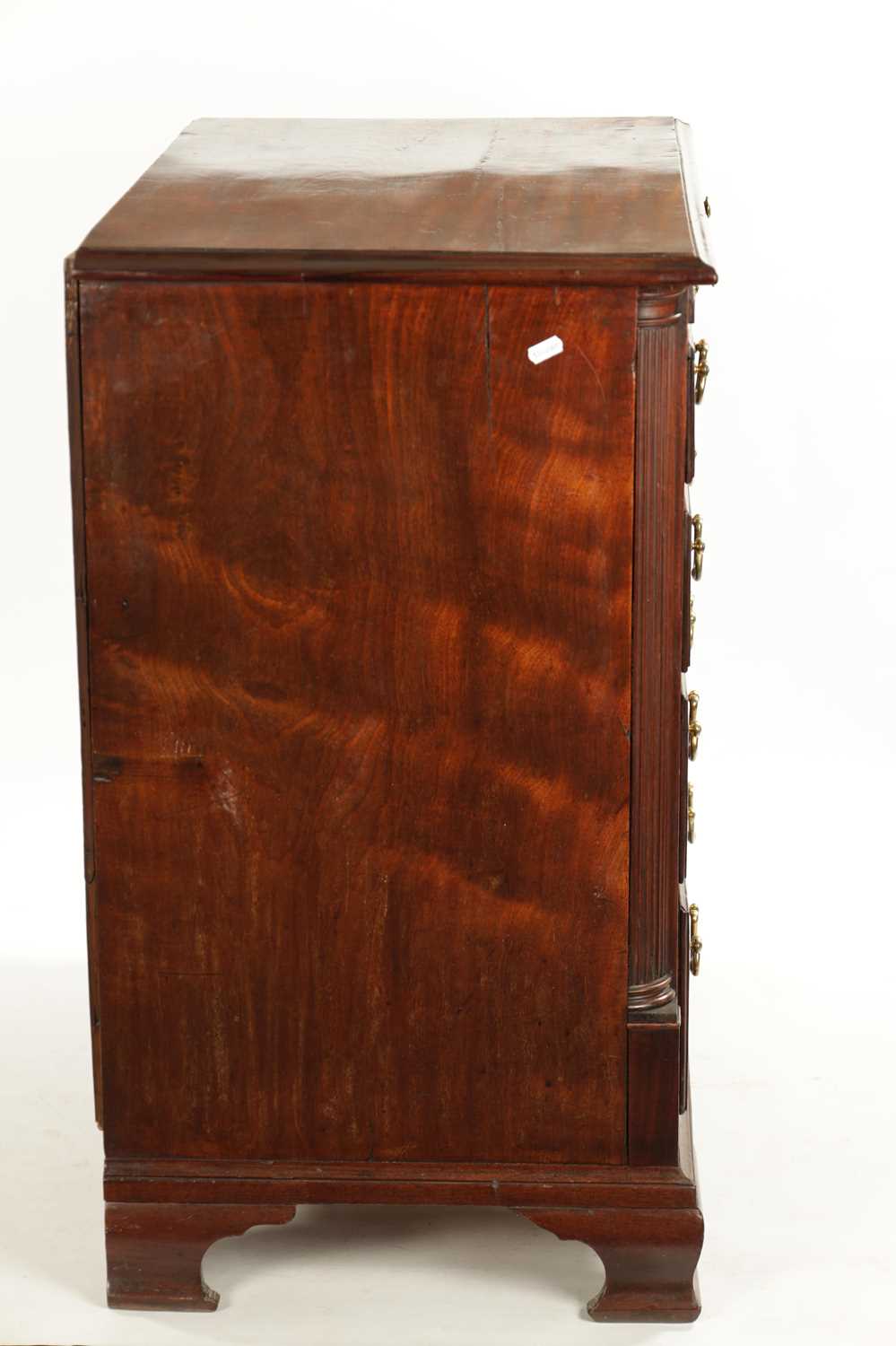 A GEORGE III MAHOGANY LANCASHIRE CHEST OF DRAWERS - Image 8 of 9