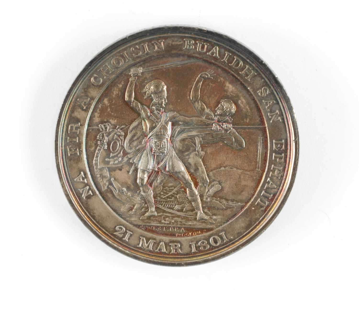 SIR RALPH ABERCROMBY IN EGYPT, LONDON HIGHLAND SOCIETY SILVER MEDAL 1801