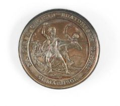 SIR RALPH ABERCROMBY IN EGYPT, LONDON HIGHLAND SOCIETY SILVER MEDAL 1801