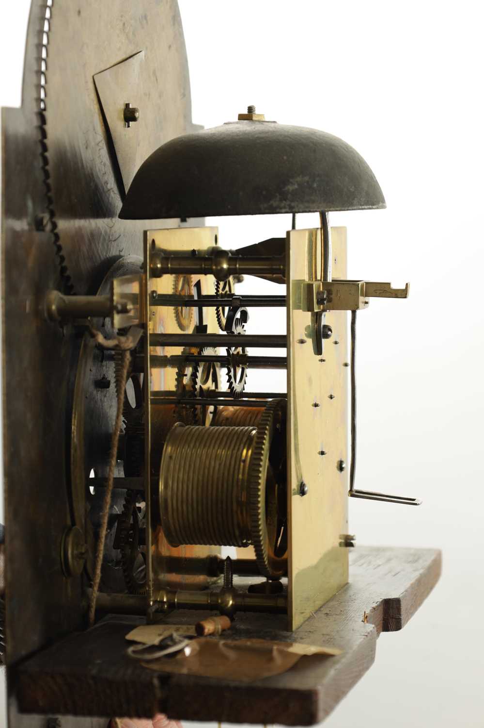 JACOB LOVELACE, EXON. A GEORGE II BURR WALNUT LONGCASE CLOCK - Image 7 of 10