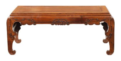 A 19TH CENTURY CHINESE HUANGHUALI WOOD ALTAR TABLE