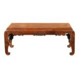 A 19TH CENTURY CHINESE HUANGHUALI WOOD ALTAR TABLE