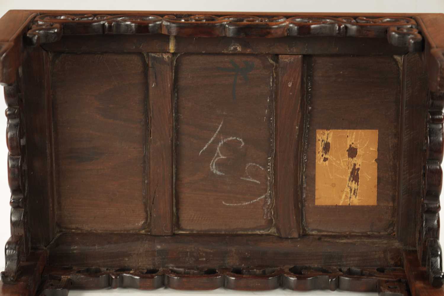 A LATE 19TH CENTURY CHINESE TABLE, POSSIBLY HUANGHUALI - Image 6 of 6