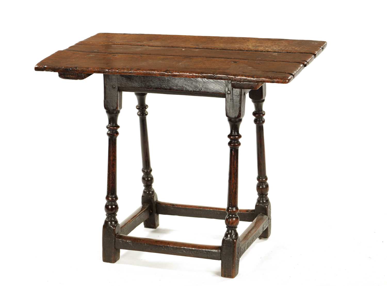 A LATE 17TH CENTURY OAK RECTANGULAR SMALL TABLE