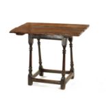 A LATE 17TH CENTURY OAK RECTANGULAR SMALL TABLE