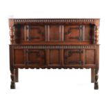 A RARE 17TH CENTURY JOINED OAK CARVED COURT CUPBOARD/BUFFET