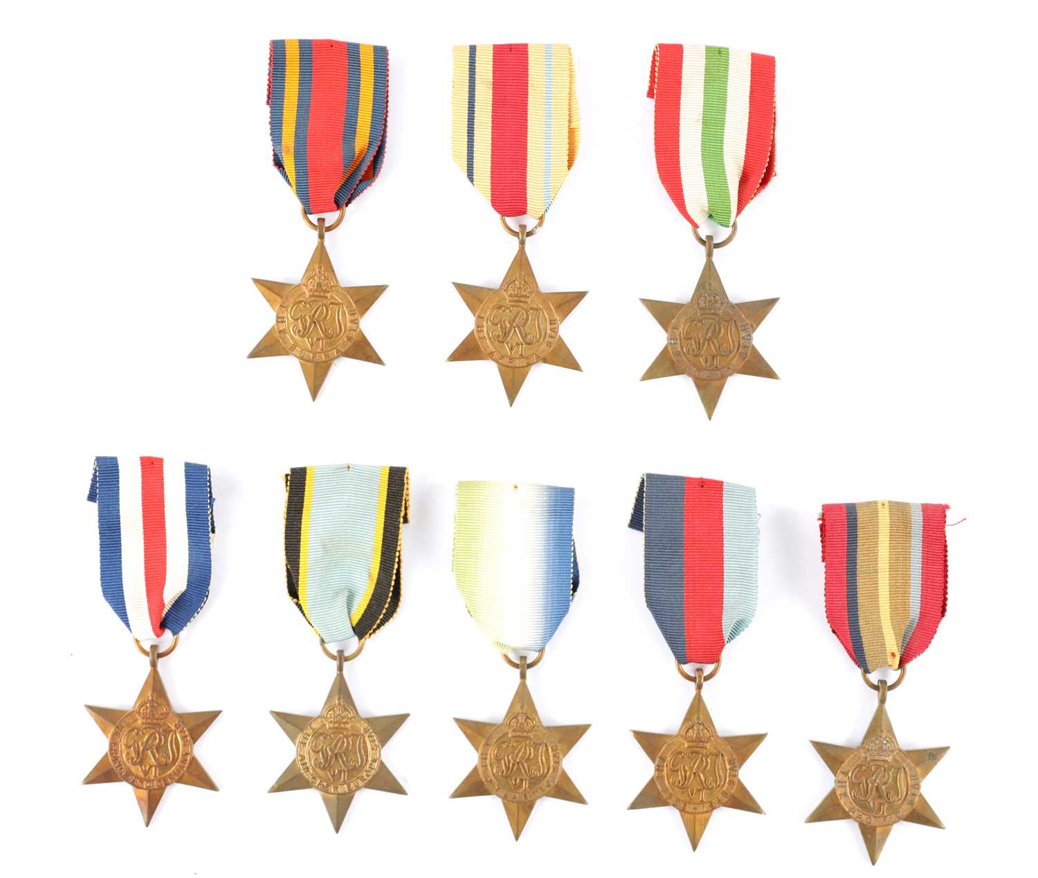 A COLLECTION OF EIGHT WW2 STAR MEDALS