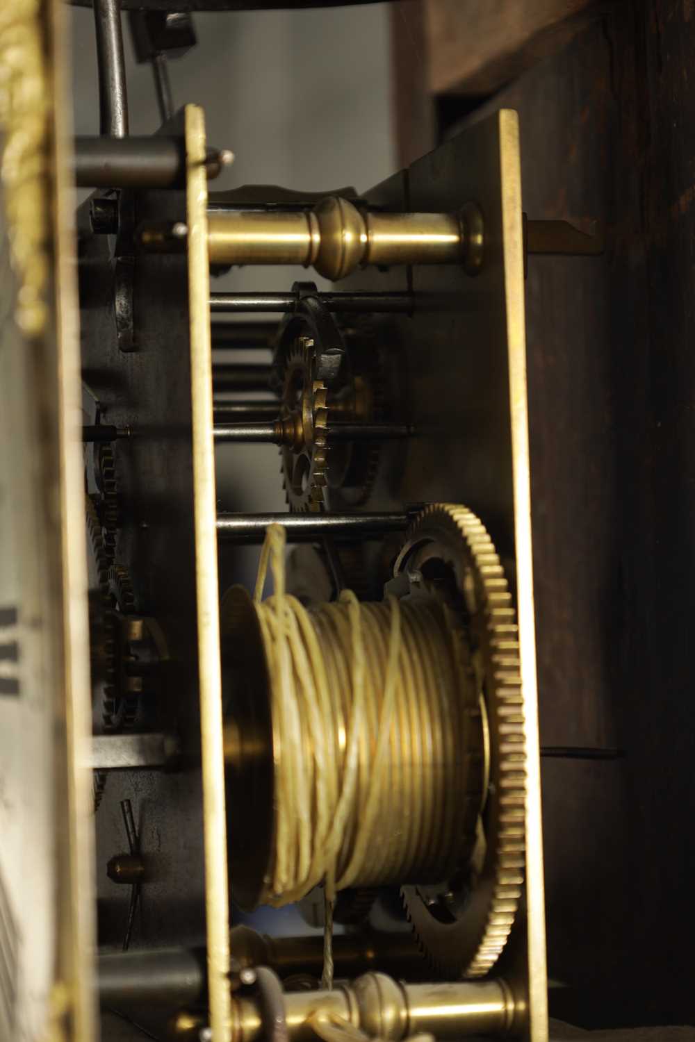 JAMES WOLLEY (WOOLLEY), CODNOR. AN EARLY 18TH CENTURY EIGHT DAY LONGCASE CLOCK WITH MOONPHASE - Image 5 of 14