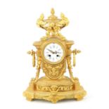 A 19TH CENTURY FRENCH ORMOLU MANTEL CLOCK