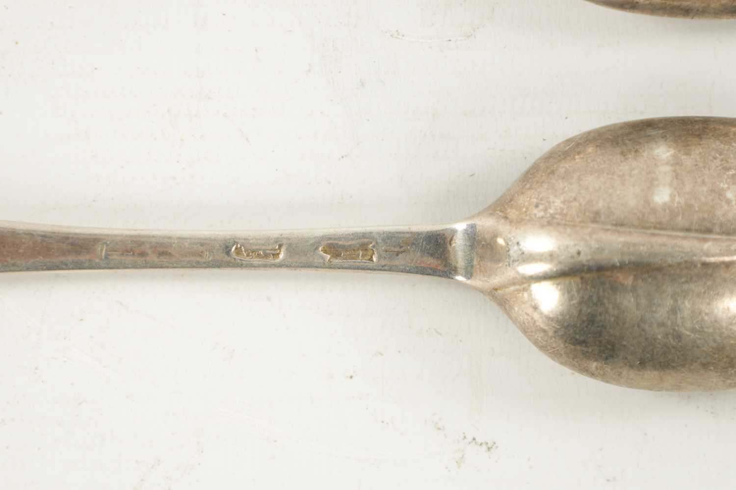 THREE QUEEN ANNE SILVER RATTAIL TABLESPOONS - Image 9 of 9