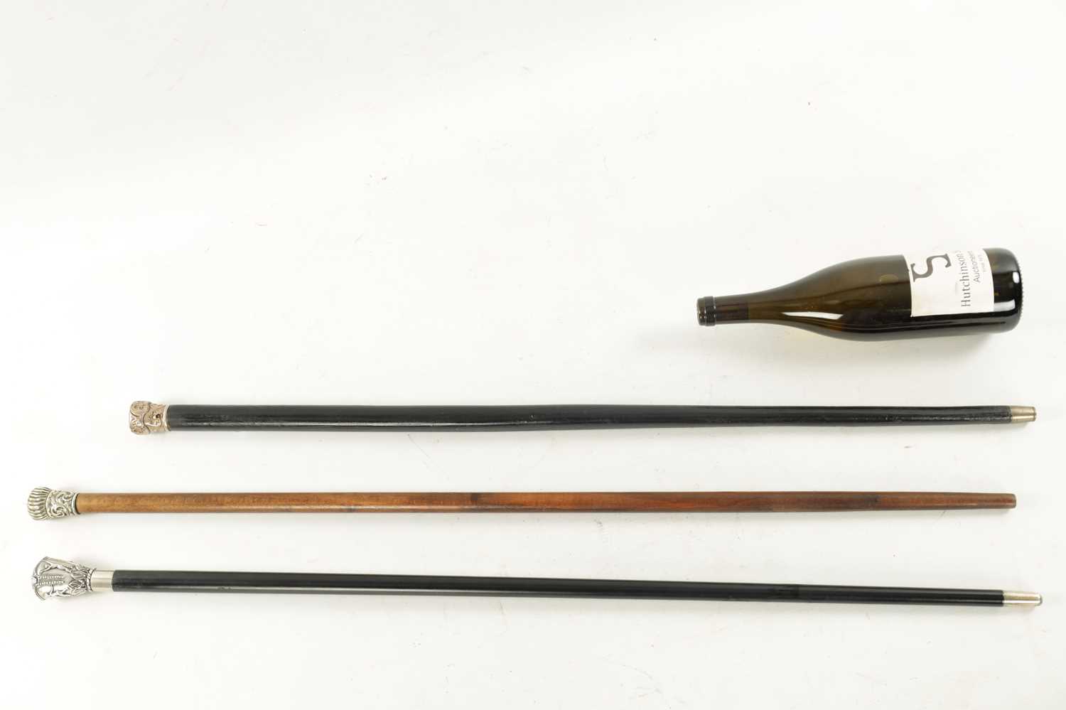 A COLLECTION OF THREE LATE 19TH CENTURY SILVER TOPPED WALKING STICKS - Image 3 of 4