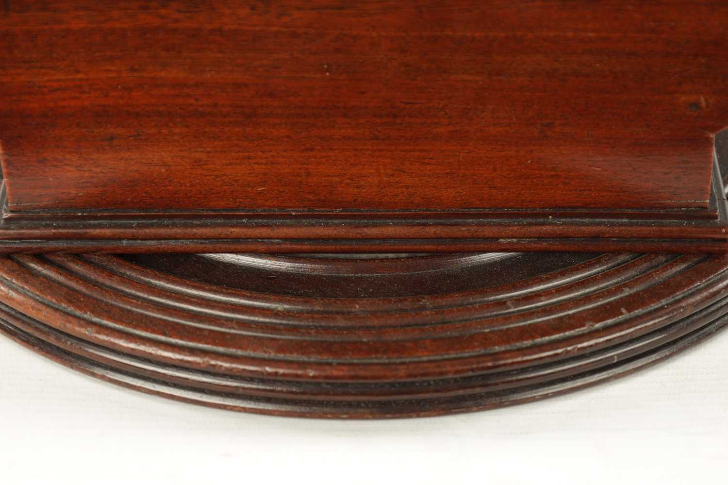 A RARE 18TH CENTURY MAHOGANY REVOLVING CHEESE COASTER - Image 4 of 7