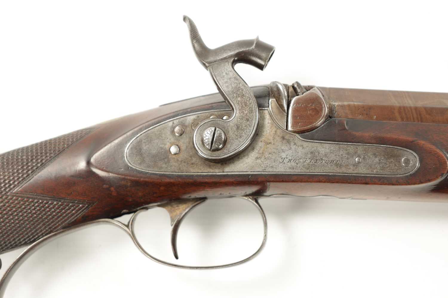 THOMAS FLETCHER. A 19TH CENTURY PERCUSSION FOWLING GUN - Image 2 of 8