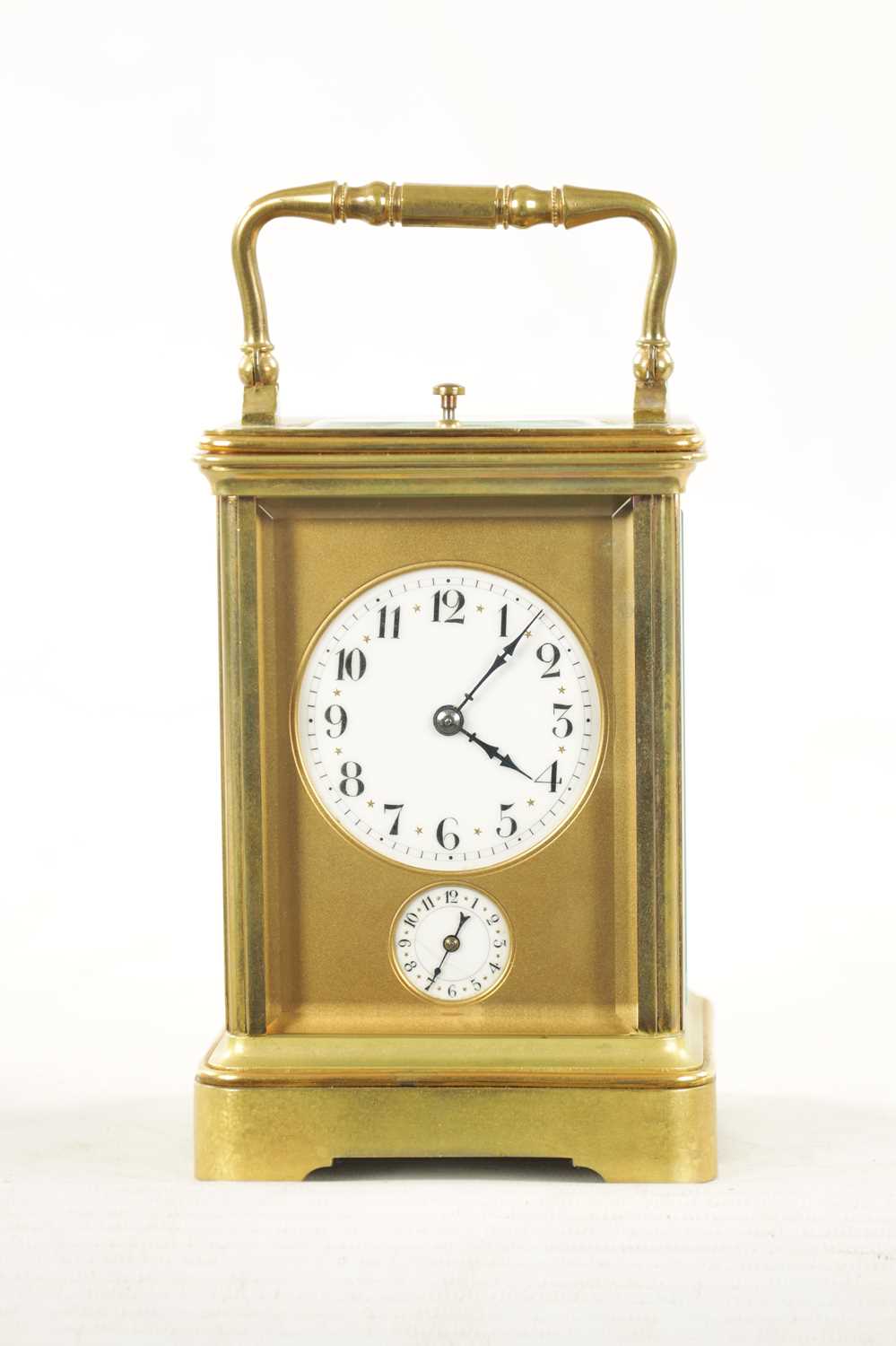 A LATE 19TH CENTURY FRENCH BRASS CASED GRAND SONNERIE CARRIAGE CLOCK - Image 7 of 15