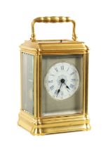 A LATE 19TH CENTURY FRENCH GORGE-CASED QUARTER CHIMING/REPEATING CARRIAGE CLOCK
