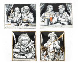 A COLLECTION OF FOUR 18TH CENTURY LIMOGES ENAMEL PANELS