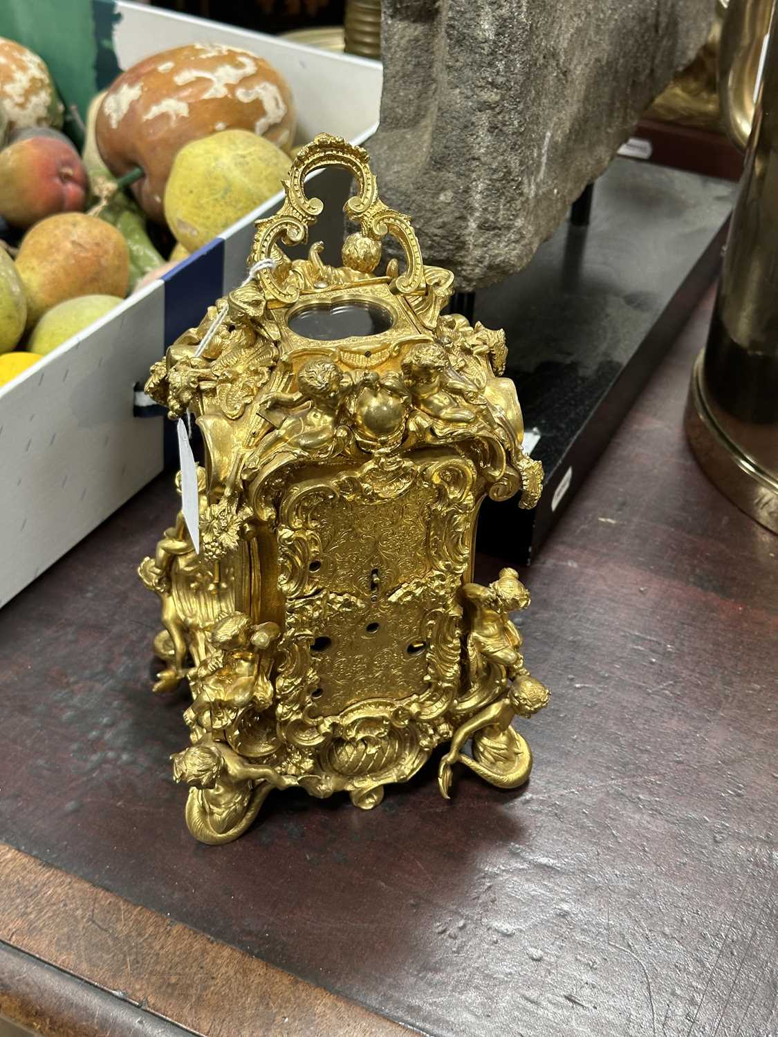 GROHE, PARIS. A FINE AND RARE MID 19TH CENTURY FRENCH CAST GILT BRASS ROCOCO REPEATING PETITE SONNER - Image 16 of 17