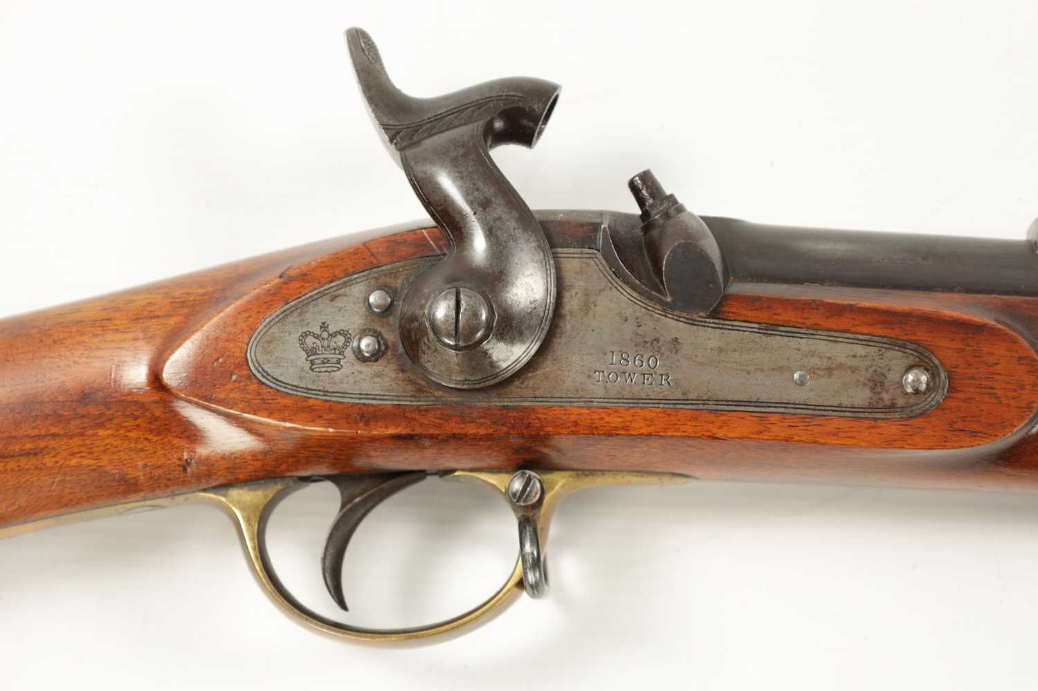 A MID 19TH CENTURY ENFIELD 1860 PATTERN THREE BAND PERCUSSION MUSKET BY TOWER - Image 3 of 10