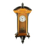 A LATE 19TH CENTURY MINIATURE VIENNA STYLE WALL CLOCK