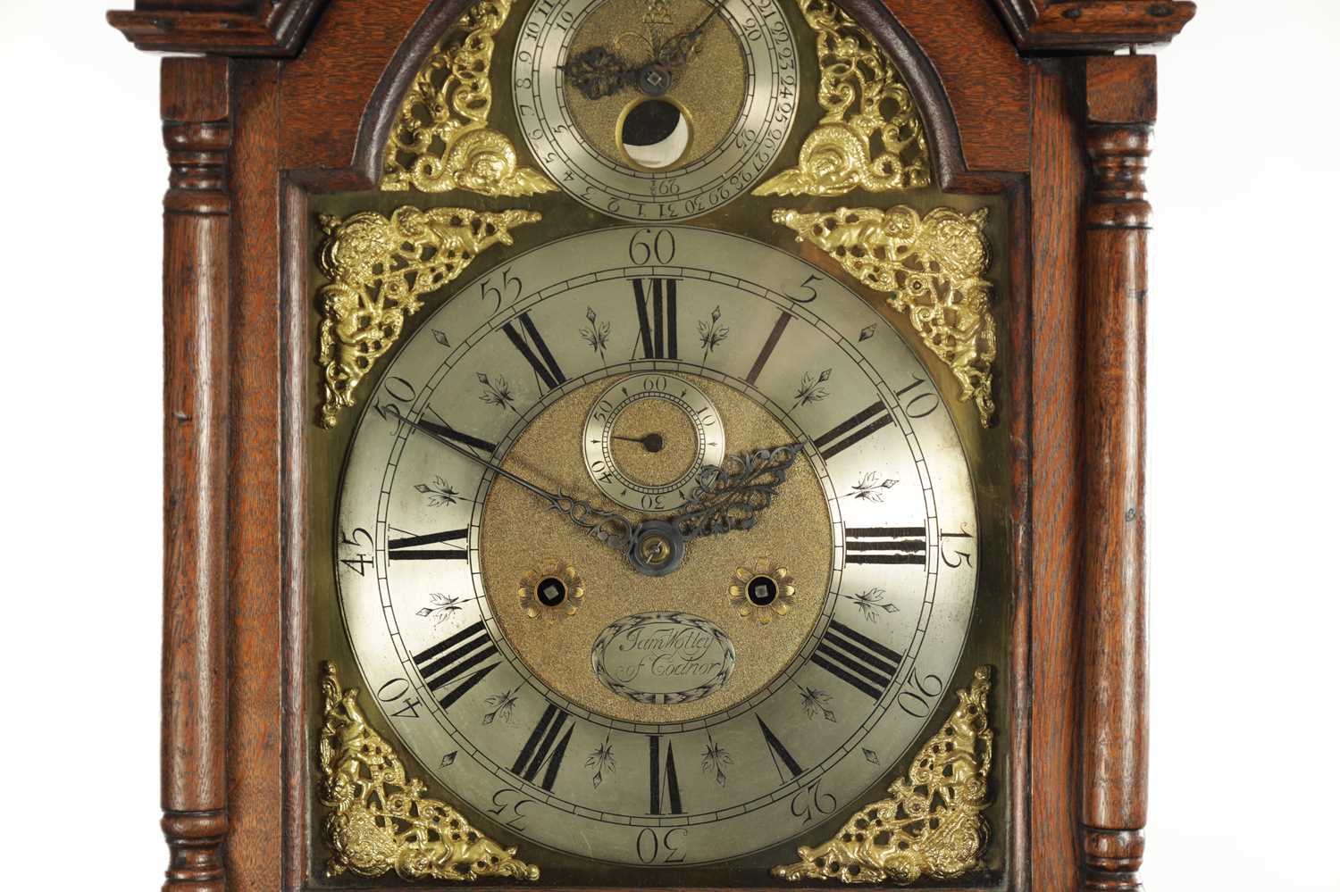JAMES WOLLEY (WOOLLEY), CODNOR. AN EARLY 18TH CENTURY EIGHT DAY LONGCASE CLOCK WITH MOONPHASE - Image 2 of 14