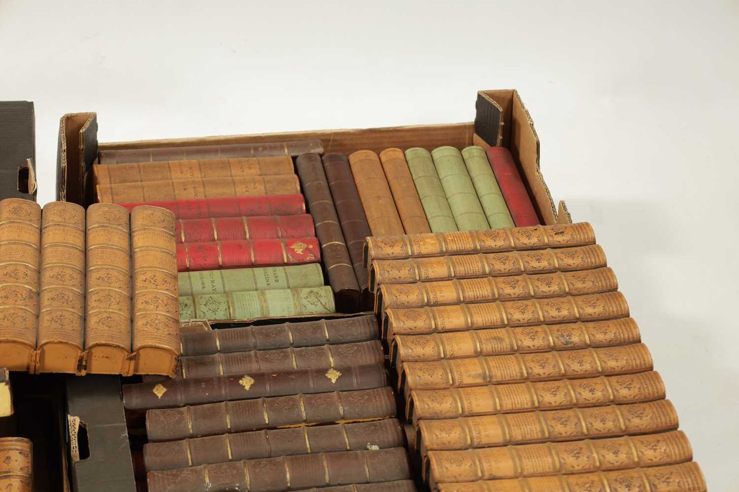 A LARGE SELECTION OF LEATHER BACKED FAUX BOOKS - Image 4 of 4