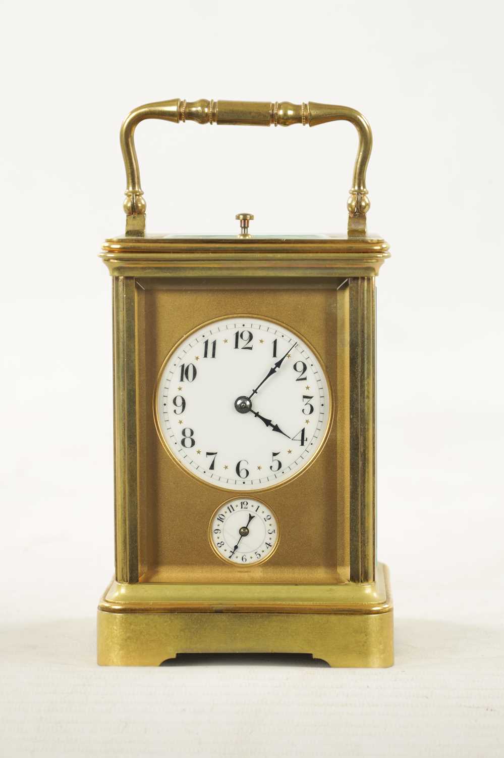 A LATE 19TH CENTURY FRENCH BRASS CASED GRAND SONNERIE CARRIAGE CLOCK - Image 6 of 15