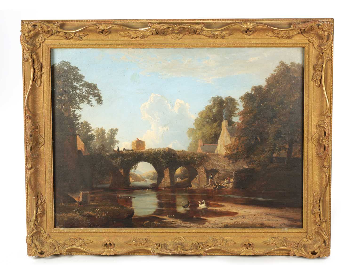 A 19TH CENTURY OIL ON CANVAS