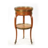 A FINE 19TH CENTURY FRENCH STYLE SPECIMEN WOOD CIRCULAR OCCASIONAL TABLE