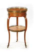 A FINE 19TH CENTURY FRENCH STYLE SPECIMEN WOOD CIRCULAR OCCASIONAL TABLE