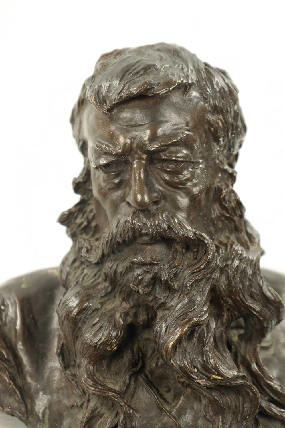 VINCENZO GEMITO (1852-1929). A LATE 19TH CENTURY PATINATED BRONZE BUST - Image 3 of 8