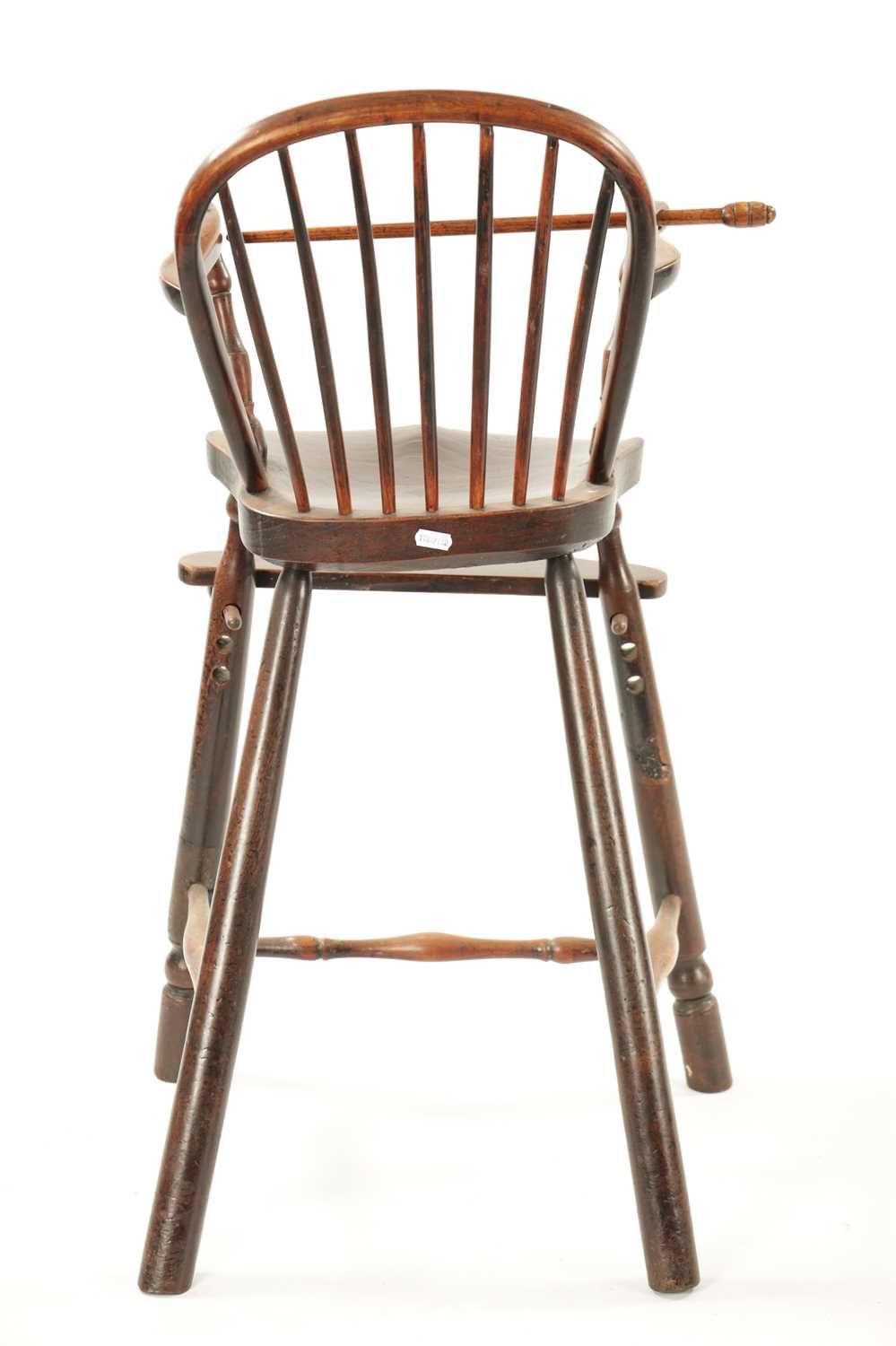 A 19TH CENTURY FRUITWOOD CHILDREN’S SPINDLE BACK HIGH CHAIR - Image 7 of 7