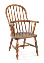 A 19TH CENTURY CHILD'S STICK-BACK WINDSOR CHAIR