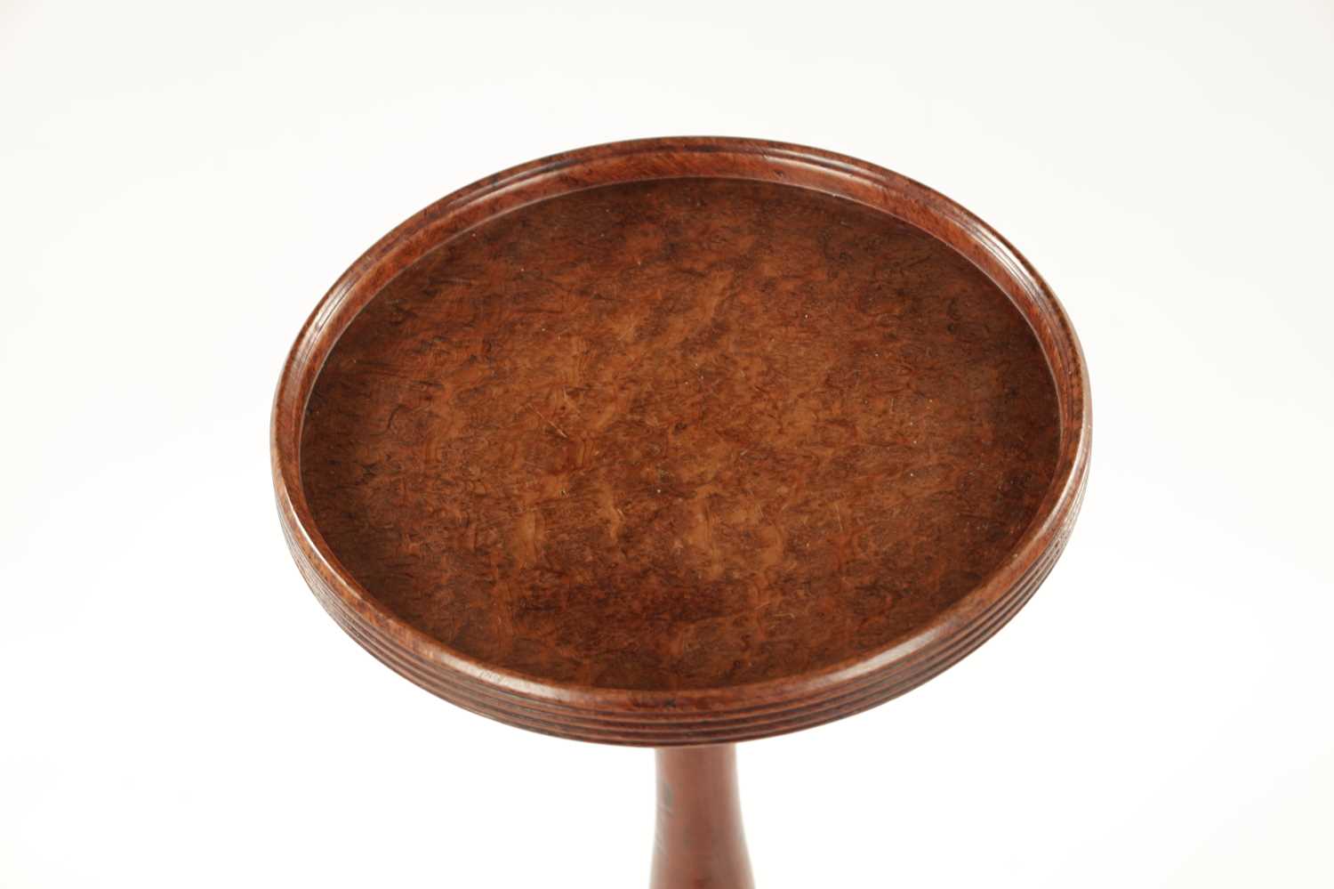 A RARE 18TH CENTURY FRUITWOOD AND BURR WOOD TOP WINE TABLE - Image 3 of 7