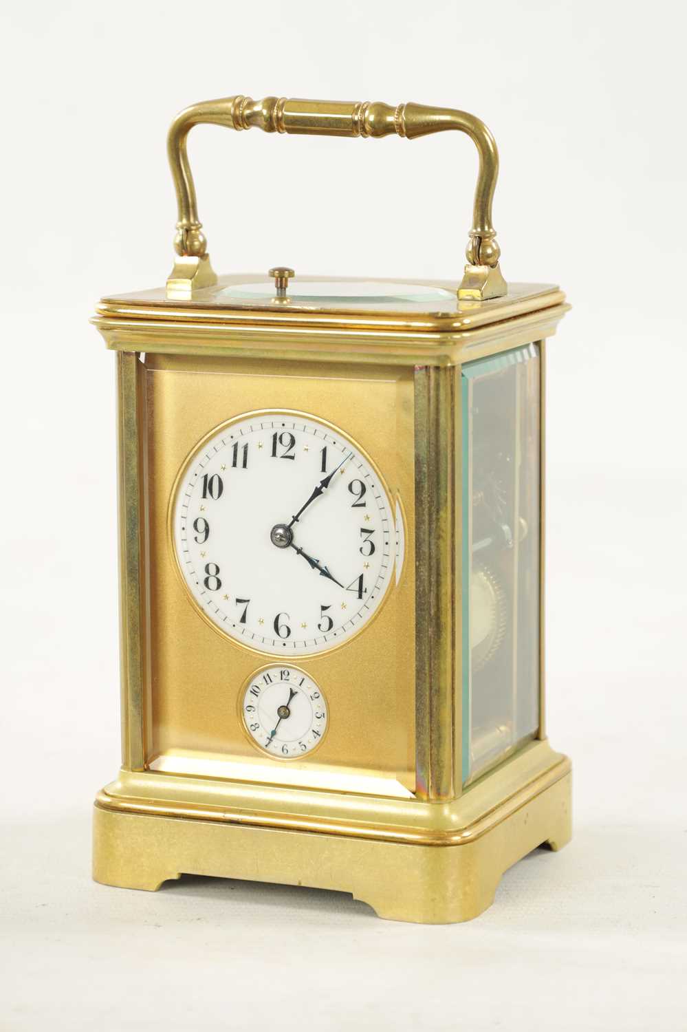 A LATE 19TH CENTURY FRENCH BRASS CASED GRAND SONNERIE CARRIAGE CLOCK - Image 5 of 15