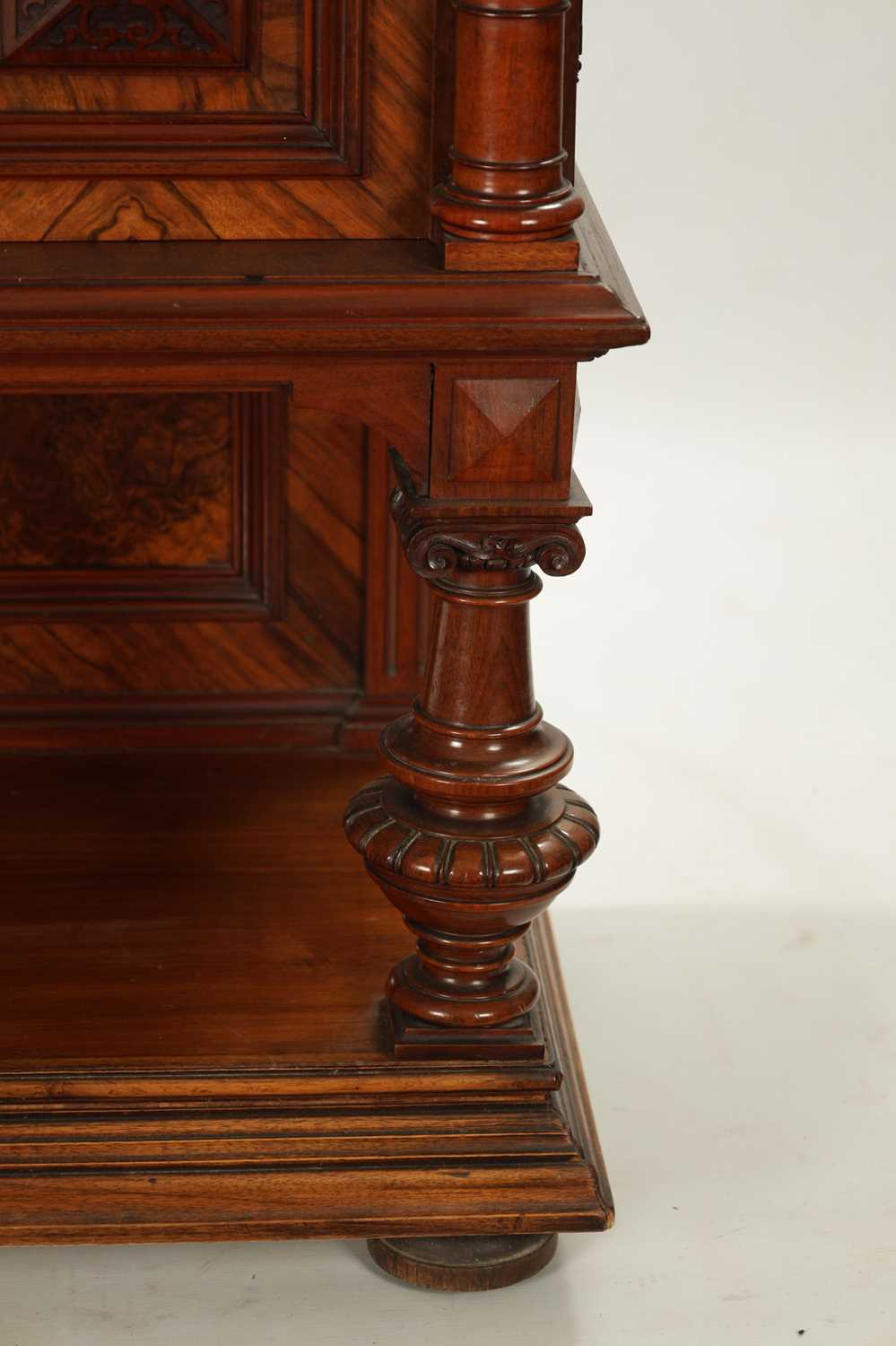 A 19TH CENTURY BURR WALNUT SIDE CABINET - Image 5 of 7