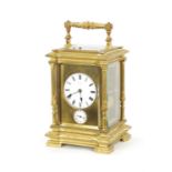 A LATE 19TH CENTURY GRAND SONNERIE REPEATING CARRIAGE CLOCK WITH ALAR