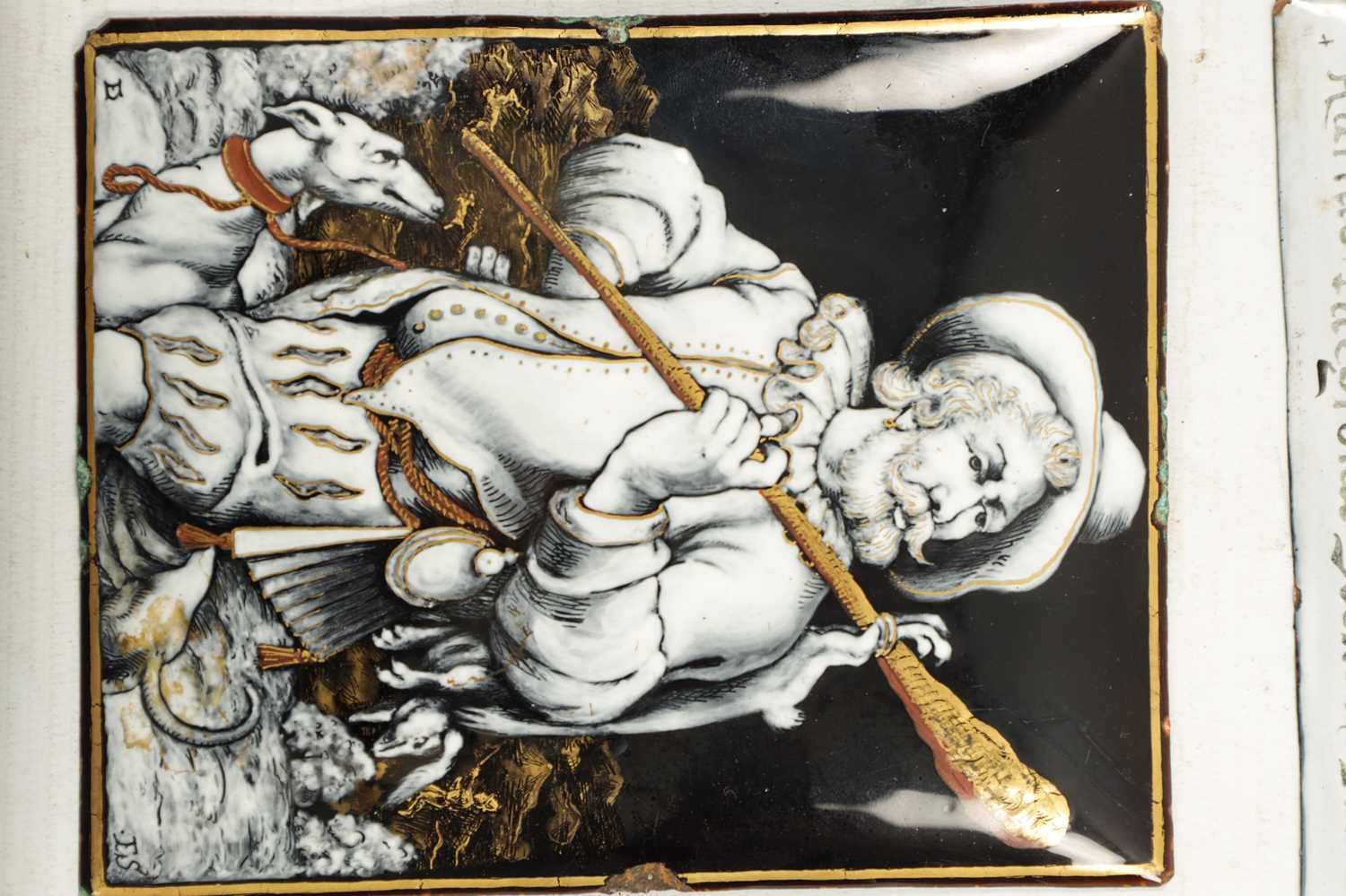 A COLLECTION OF FOUR 18TH CENTURY LIMOGES ENAMEL PANELS - Bild 6 aus 7