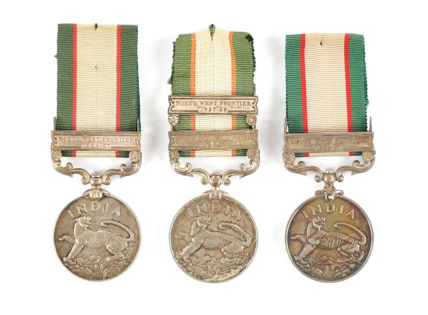 THREE INDIAN GENERAL SERVICE MEDALS 1936-39
