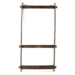 AN 18THN CENTURY OAK WALL HANGING WHIP RACK