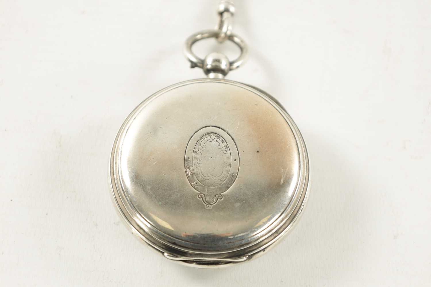 A LARGE LATE 19TH CENTURY DOCTORS SILVER POCKET WATCH - Image 3 of 7