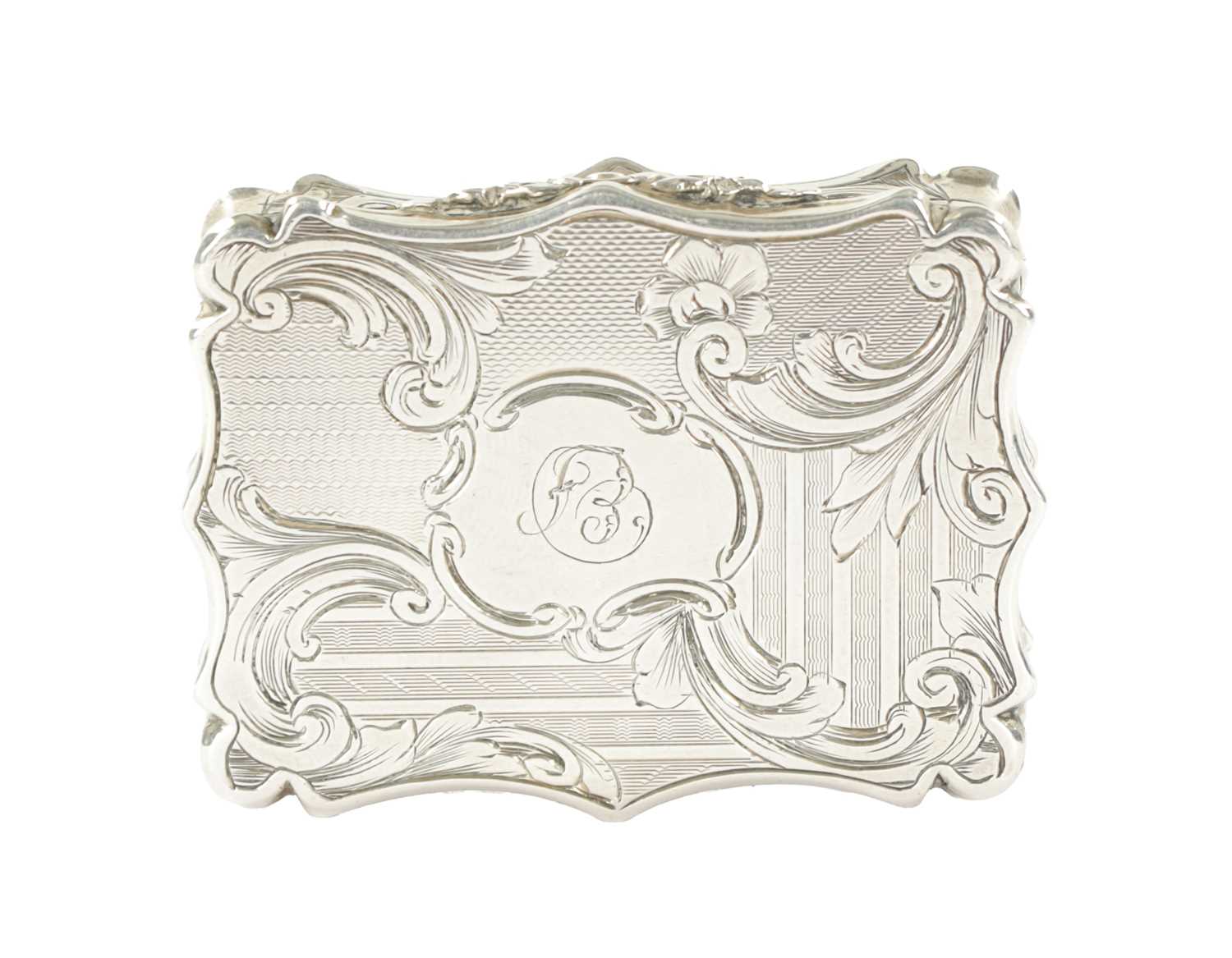 A NATHANIEL MILLS MID 19TH CENTURY SILVER VINAIGRETTE