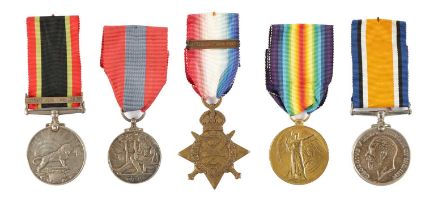 A GROUP OF FIVE WW1 MEDALS