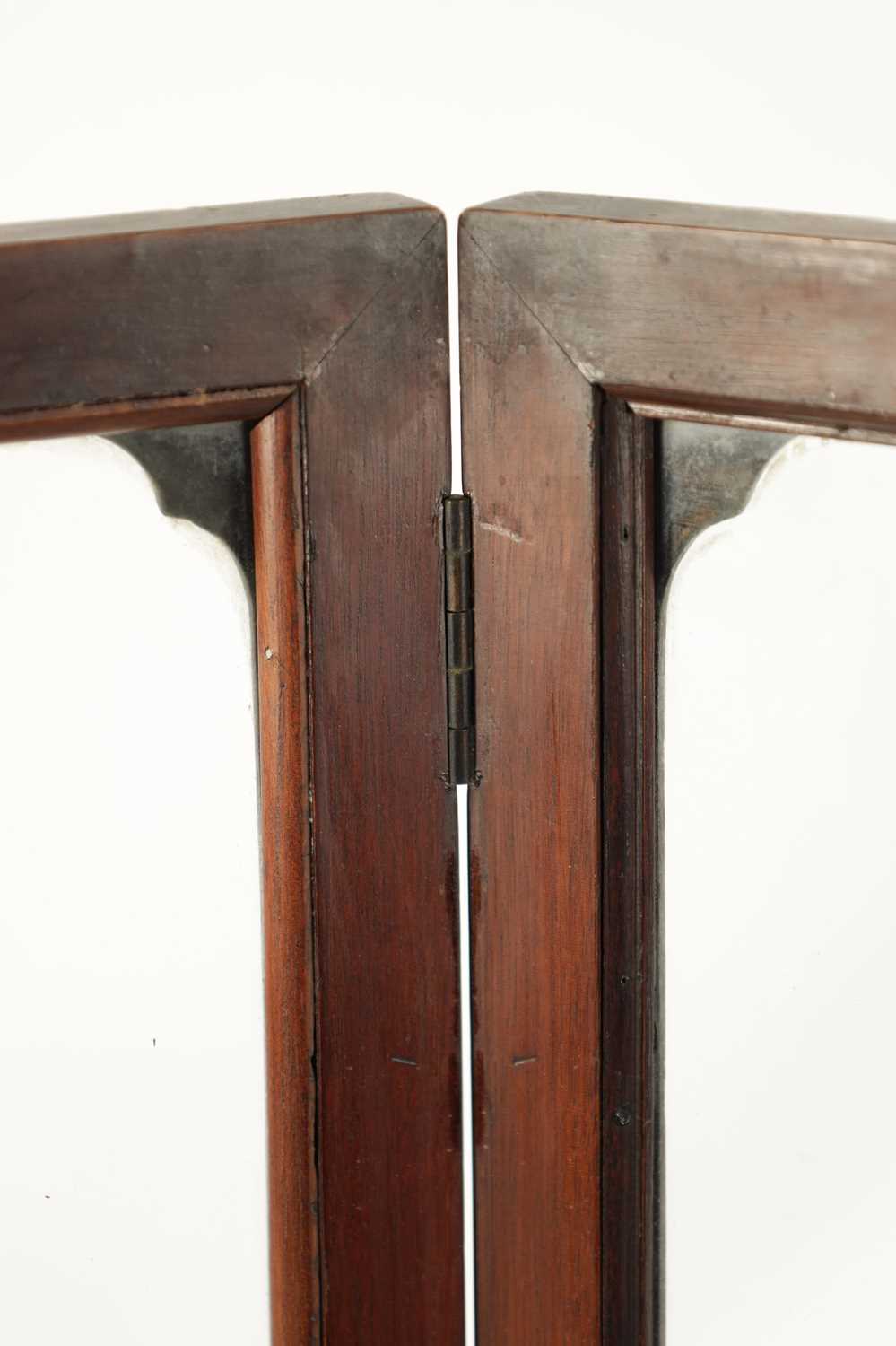 A 19TH CENTURY MAHOGANY CHIPPENDALE STYLE TWO FOLD SCREEN - Image 7 of 7