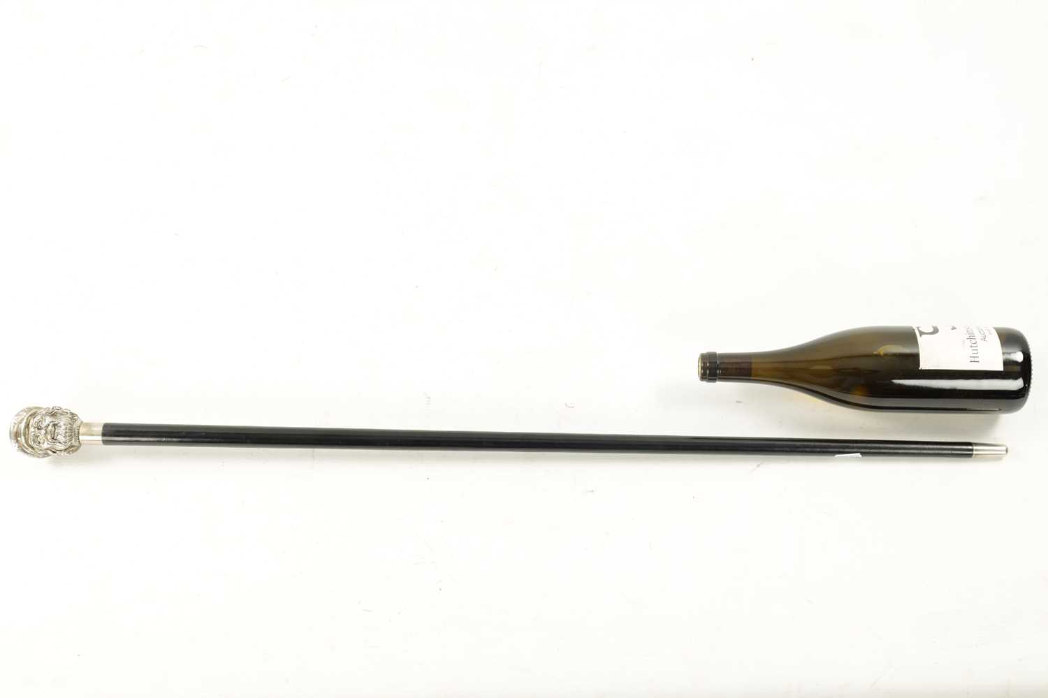 A 20TH CENTURY ITALIAN SILVER PLATE FIGURAL TOPPED WALKING STICK - Image 7 of 7