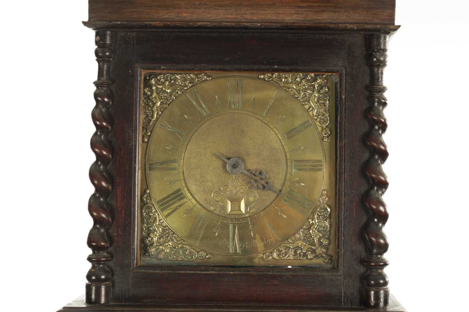 GABRIEL SMITH, BARTHOMLEY. AN EARLY 18TH CENTURY OAK 30-HOUR LONGCASE CLOCK - Image 2 of 11