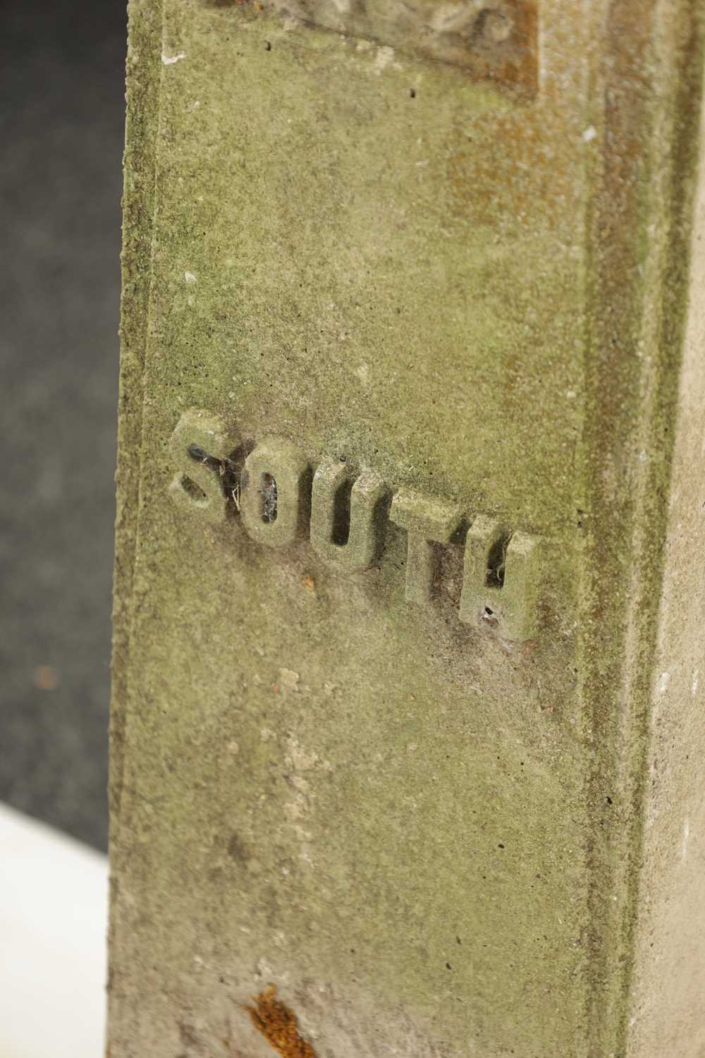 AN EARLY 18TH CENTURY BRONZE SUNDIAL DATED 1717 RAISED ON AN ARTS AND CRAFTS COMPOSITE STONE BASE - Image 8 of 17
